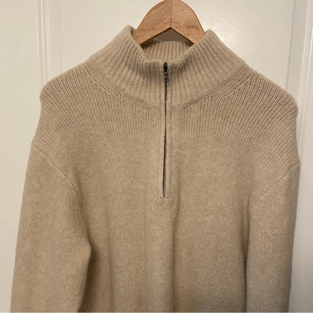 Unisex Uniqlo Souffle Yarn Quarter Zip Sweater